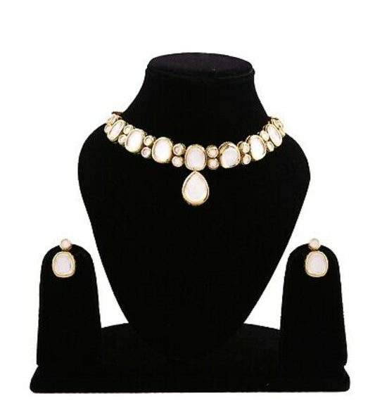 Gold-Plated Kundan-Studded Jewellery Set