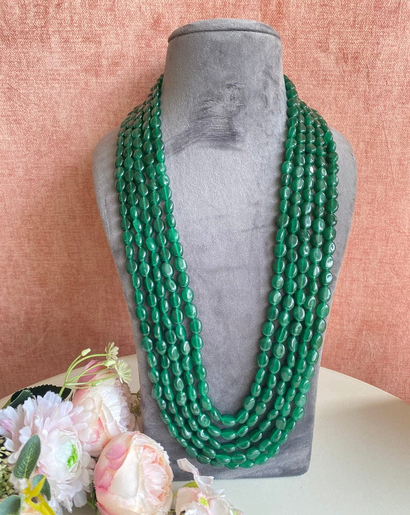 New Long Emerald Green Groom Necklace