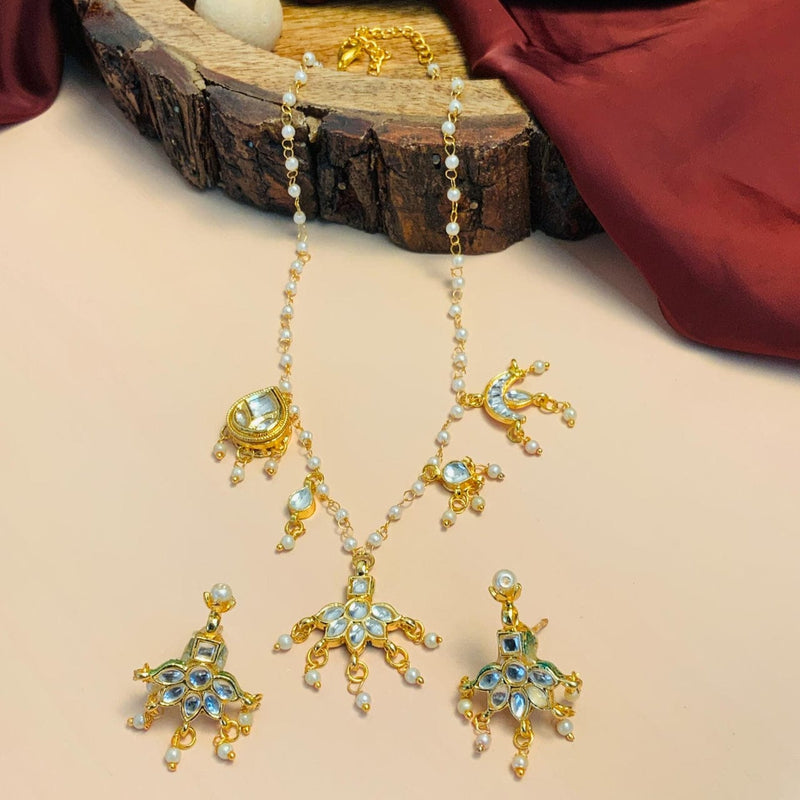 Gold Plated Kundan Choker Necklace Set