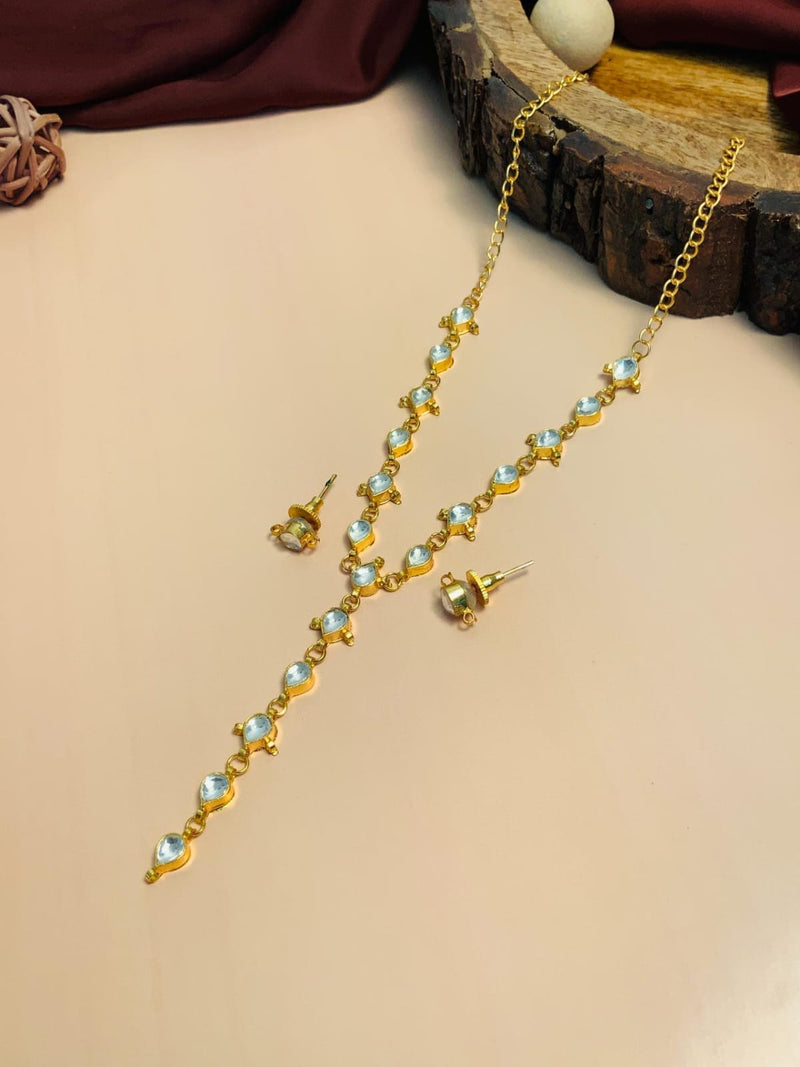 Gold Plated Kundan Choker Necklace Set