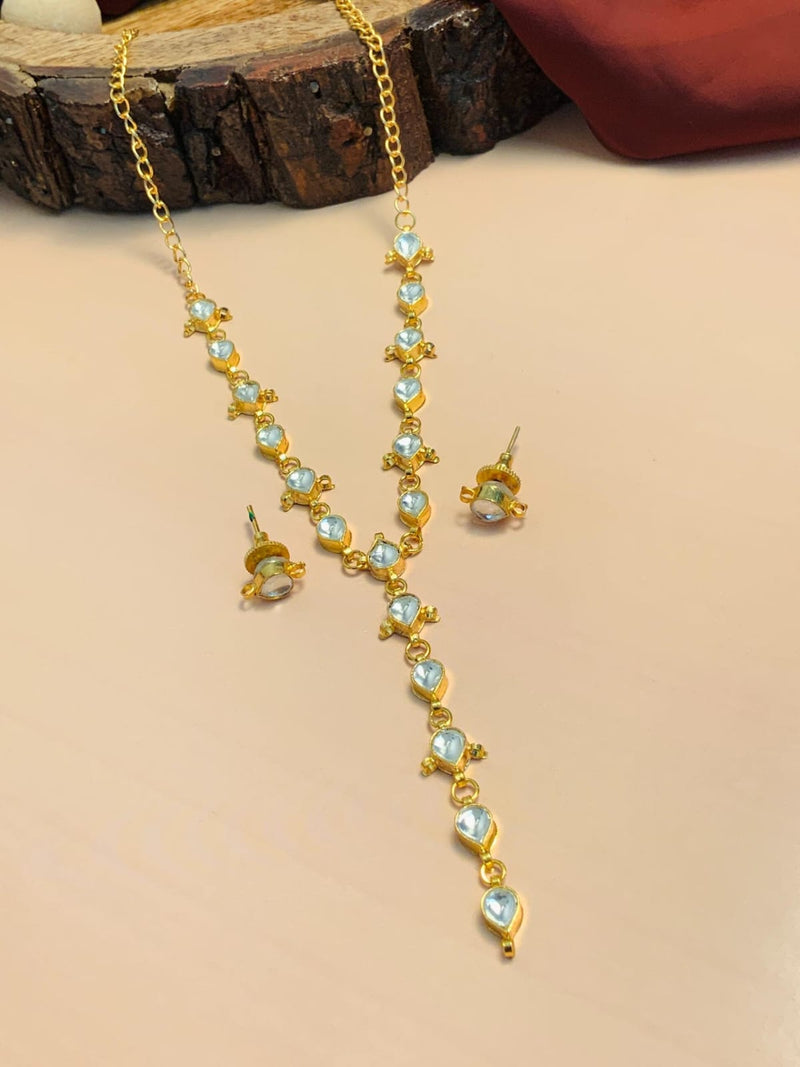 Gold Plated Kundan Choker Necklace Set