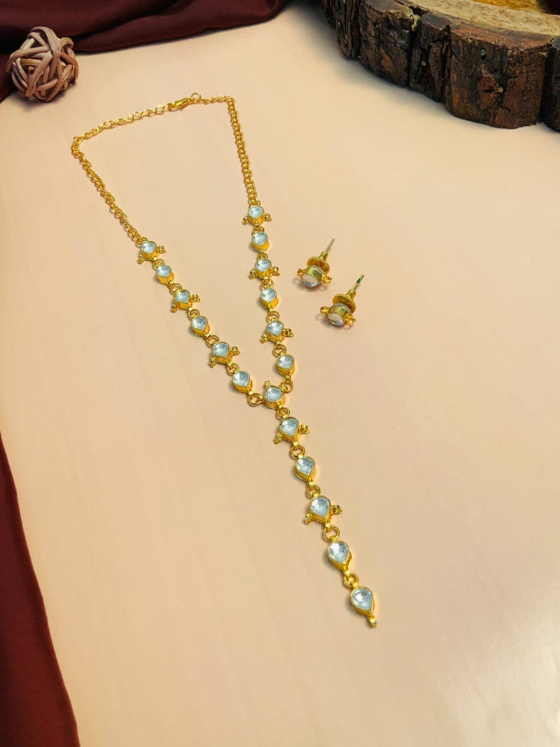 Gold Plated Kundan Choker Necklace Set