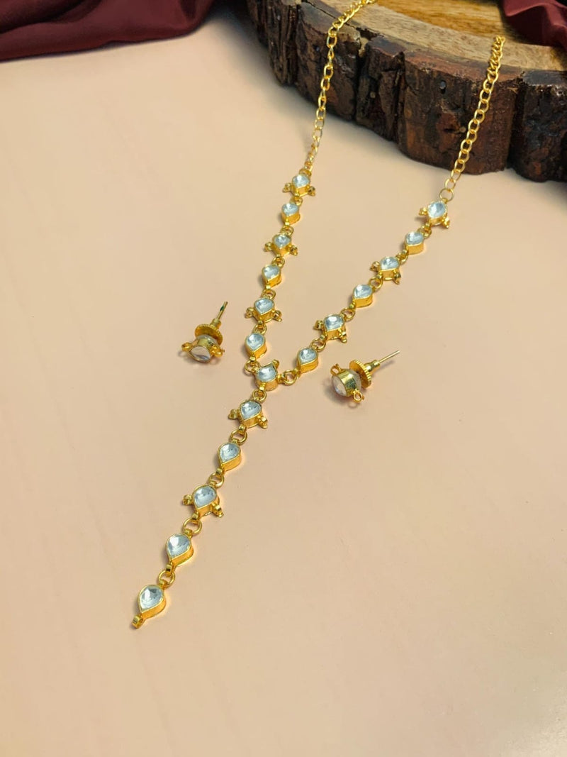 Gold Plated Kundan Choker Necklace Set