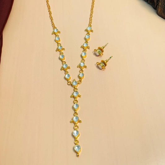Gold Plated Kundan Choker Necklace Set