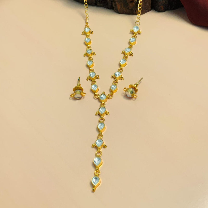 Gold Plated Kundan Polki Necklace