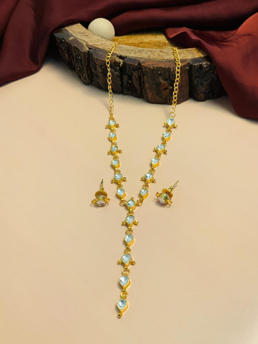Gold Plated Kundan Choker Necklace Set