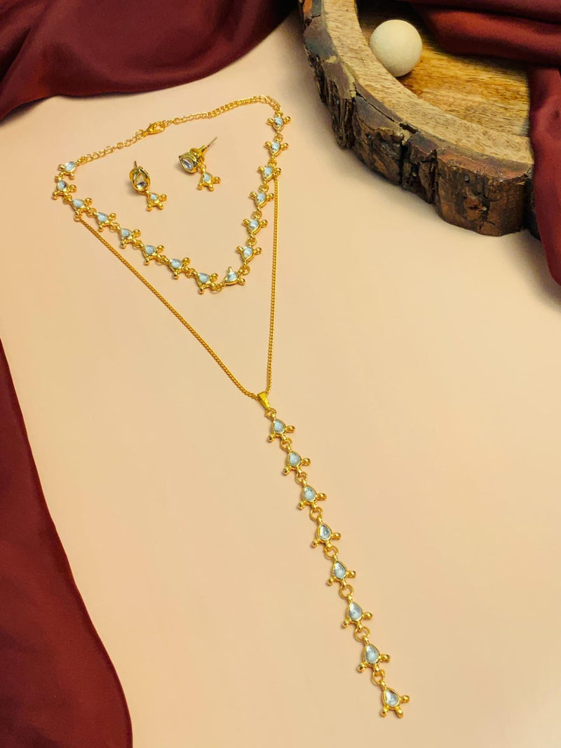 Gold Plated Kundan Polki Necklace