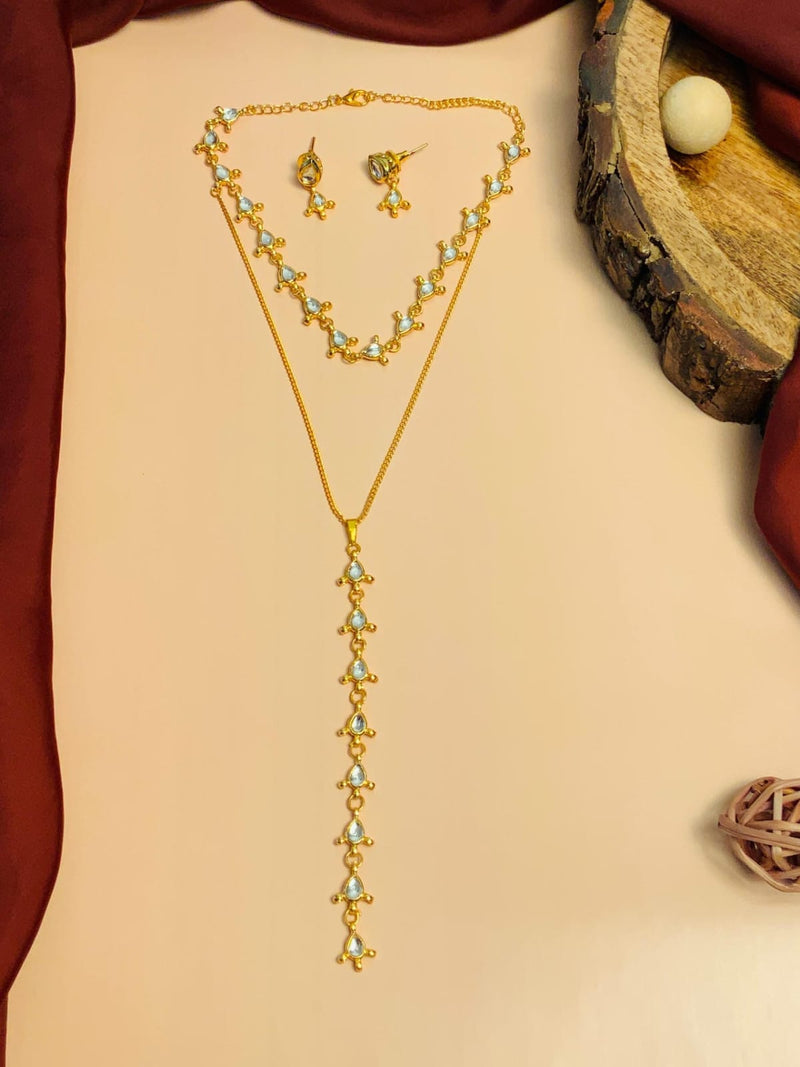 Gold Plated Kundan Polki Necklace