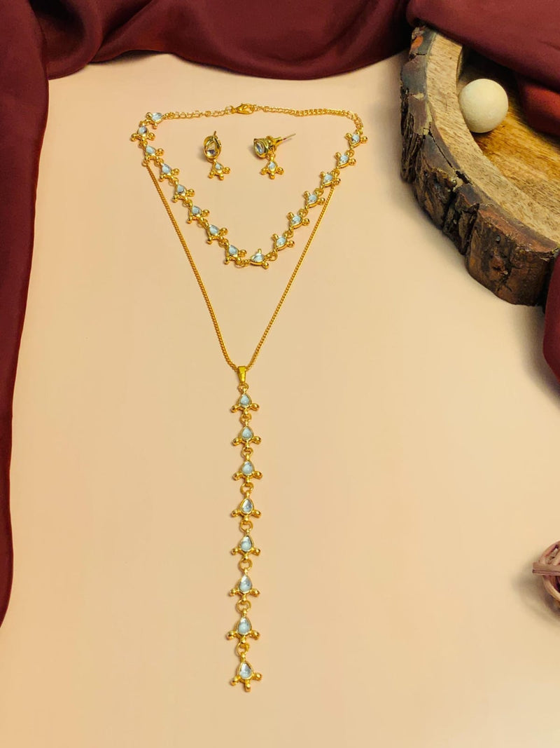 Gold Plated Kundan Polki Necklace