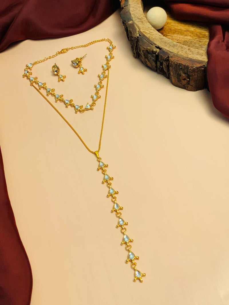 Gold Plated Kundan Polki Necklace