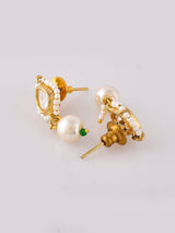 Gold Plated Kundan Choker Necklace With Earrings