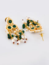Gold Plated Kundan Choker Necklace With Earrings