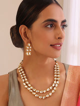 Gold Plated Kundan Embellished Choker Necklace Set