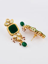 Gold Plated Kundan Necklace With Earring & Maangtika