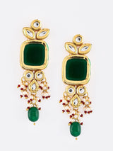 Gold Plated Kundan Necklace With Earring & Maangtika