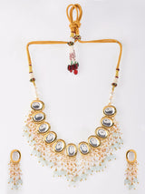 Gold Plated Necklace With Earrings