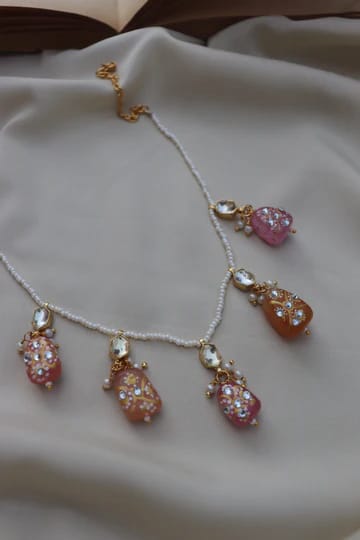 Gold Plated Kundan Necklace Set
