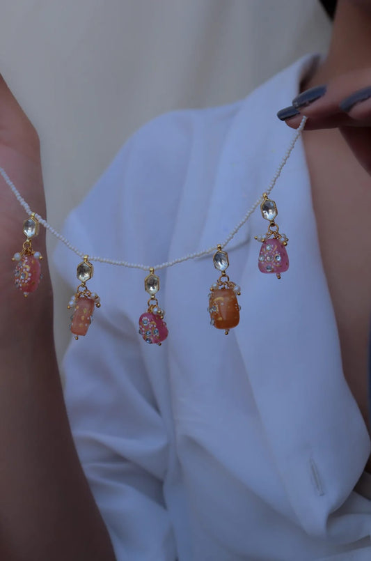 Gold Plated Kundan Necklace Set