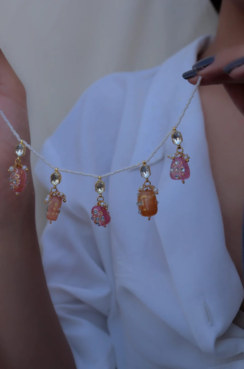 Gold Plated Kundan Necklace Set