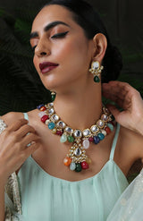 Gold Plated Kundan Choker Set