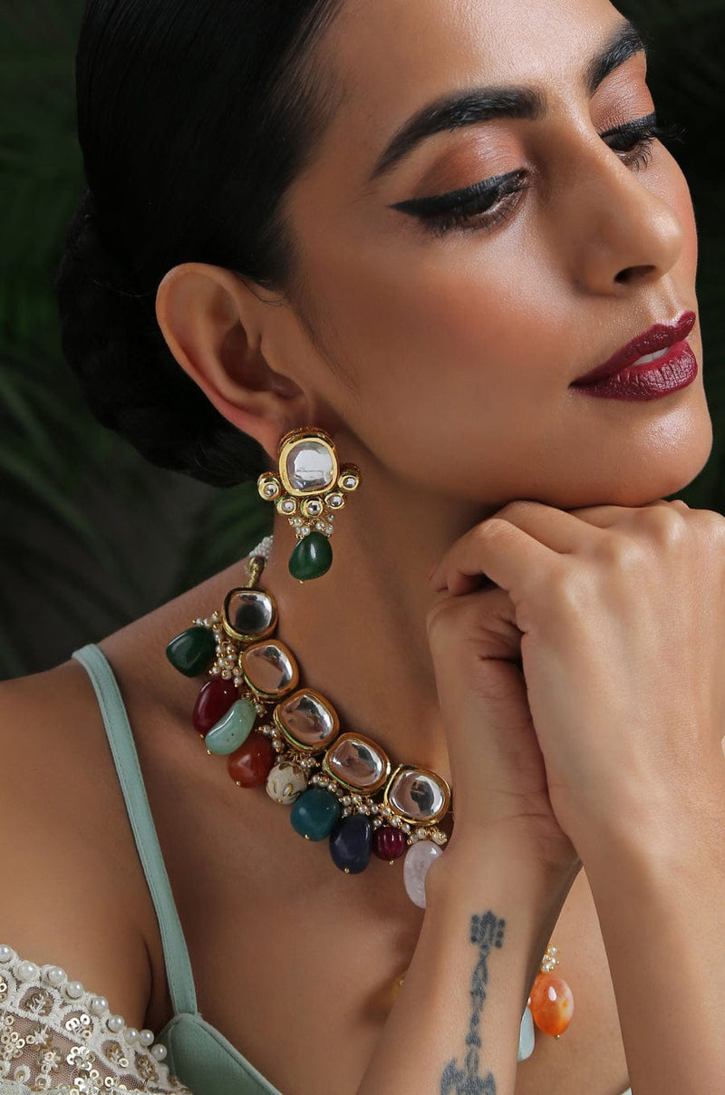Gold Plated Kundan Choker Set