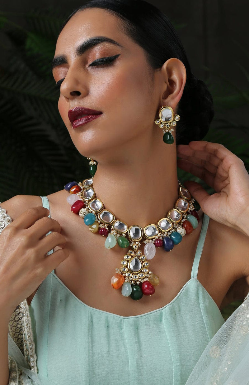 Gold Plated Kundan Choker Set