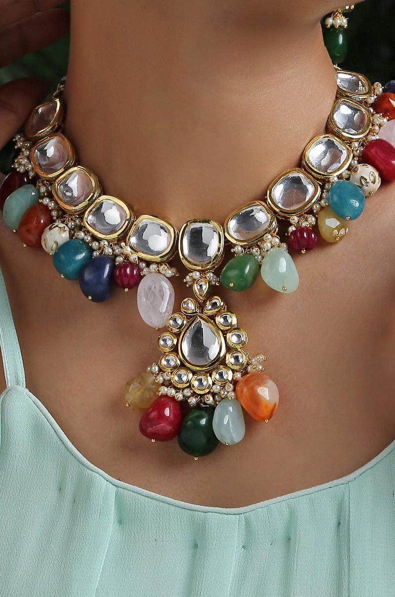 Gold Plated Kundan Choker Set