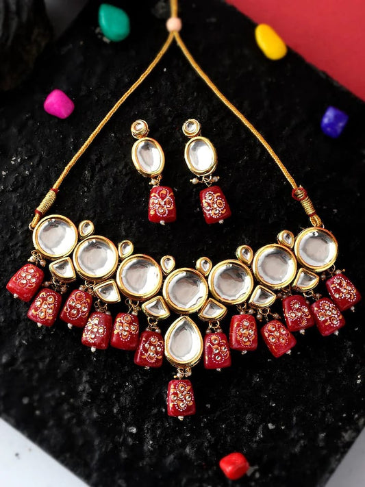Gold Plated Kundan Choker Set