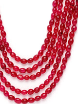 New Long Ruby Red Groom Necklace