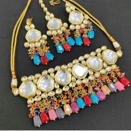 Gold Plated Kundan Choker Set