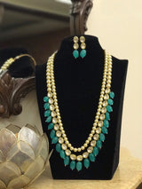 Gold Plated Long Nackless With Earring