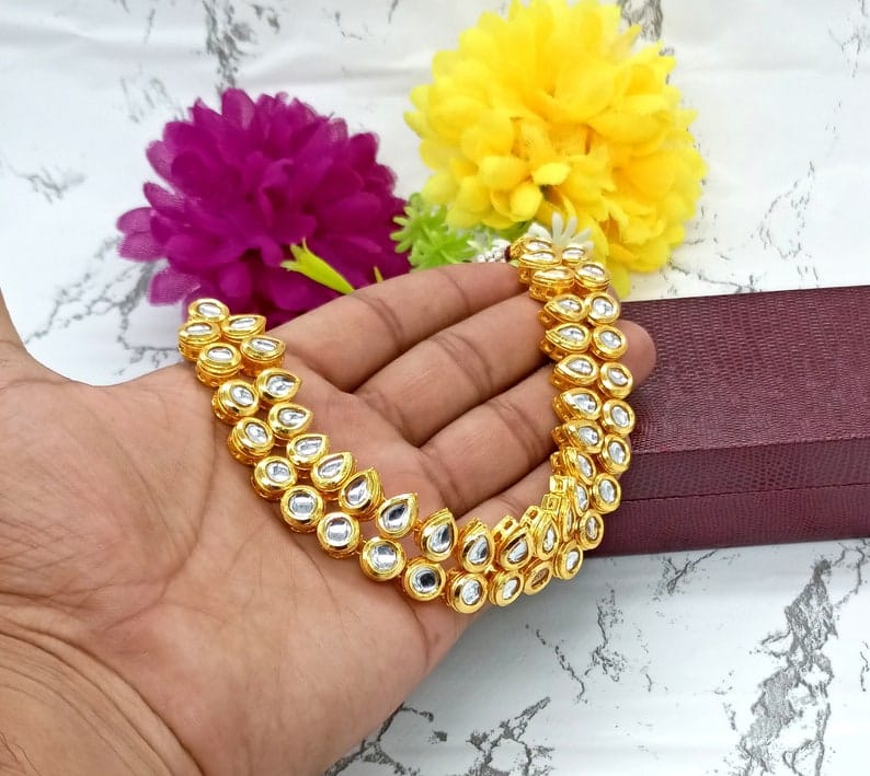 Gold Plated Necklace With Earrings