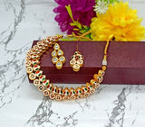 Gold Plated Necklace With Earrings