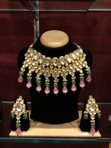 Gold Plated Necklace With Earrings