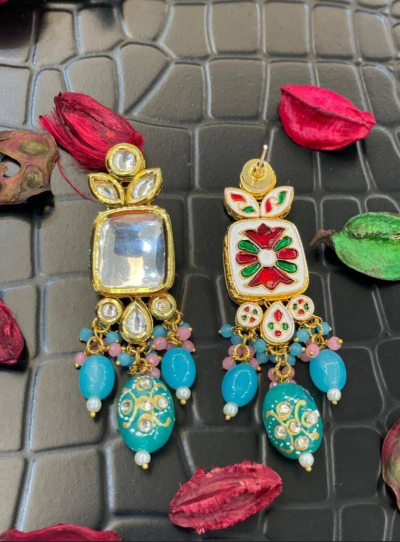 Gold Plated Necklace With Earrings