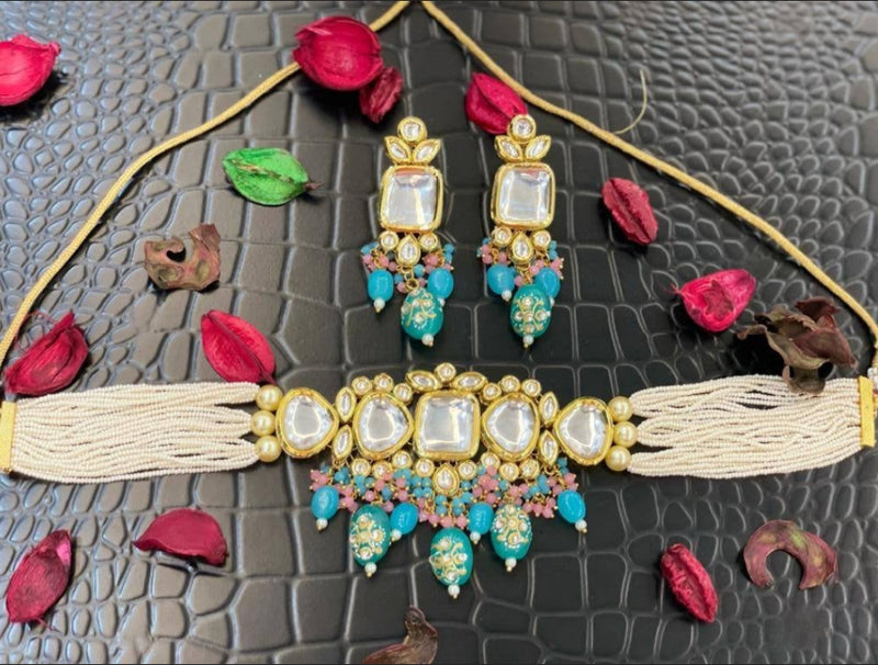Gold Plated Necklace With Earrings