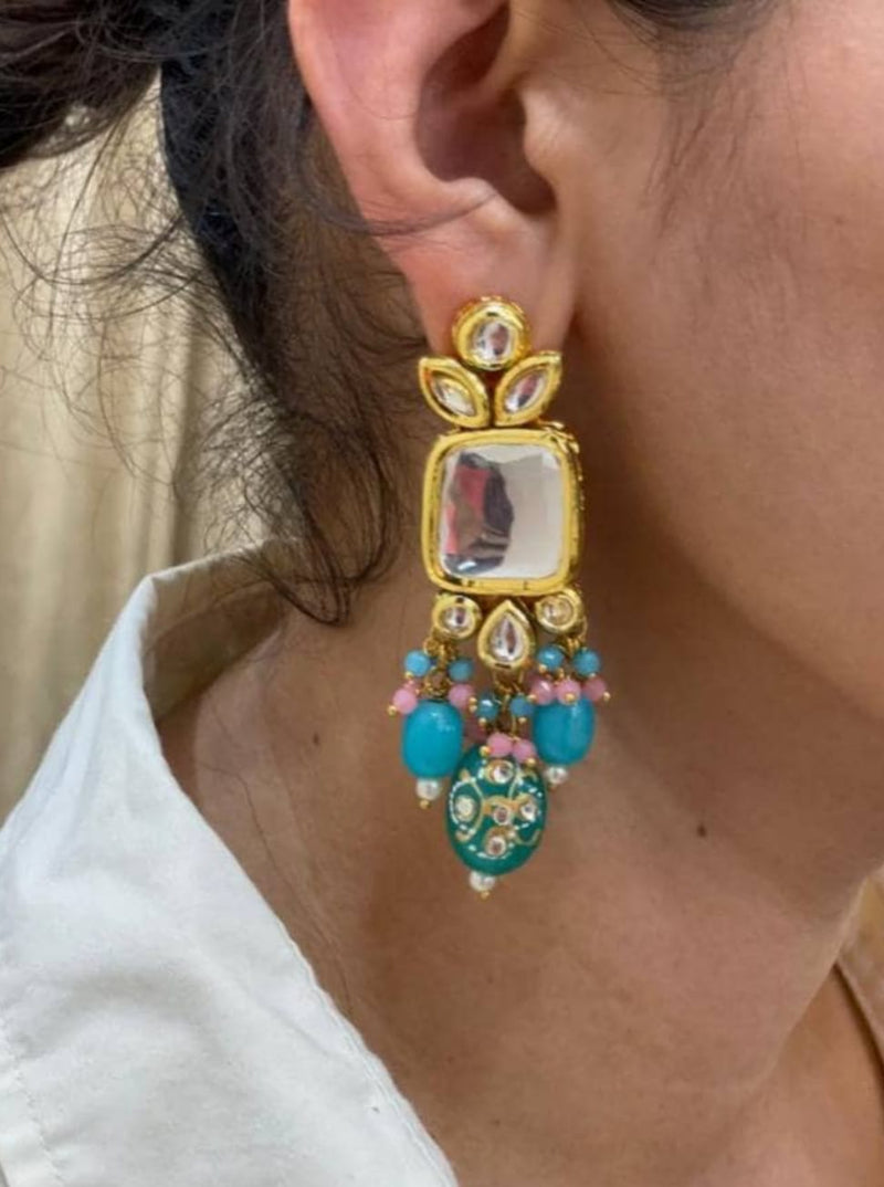 Gold Plated Necklace With Earrings