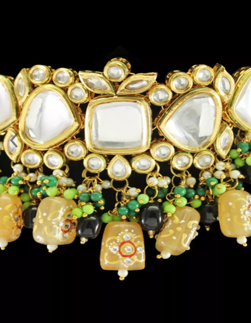 Gold Plated Necklace With Earrings