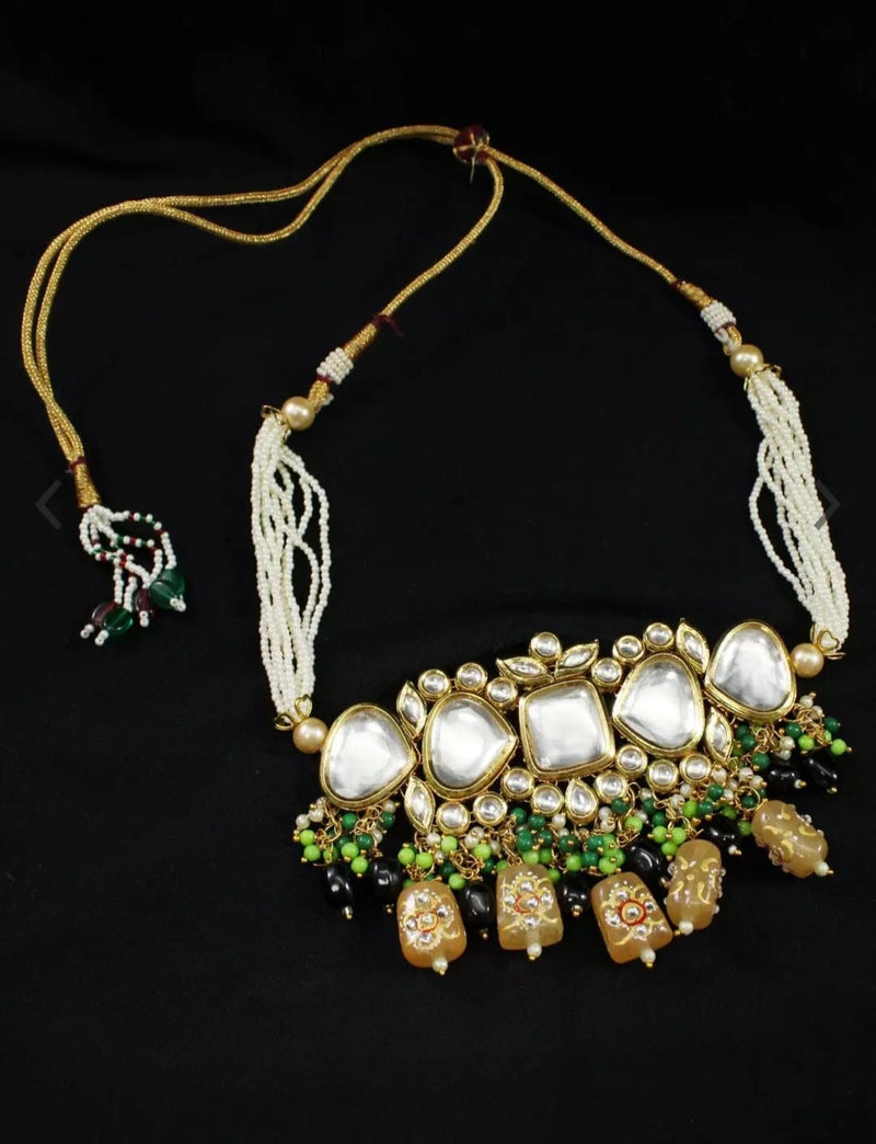 Gold Plated Necklace With Earrings