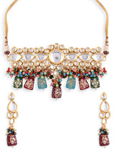 Gold Plated Pearl And Kundan Necklace