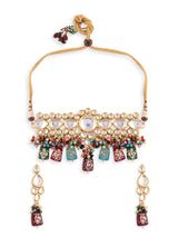 Gold Plated Pearl And Kundan Necklace