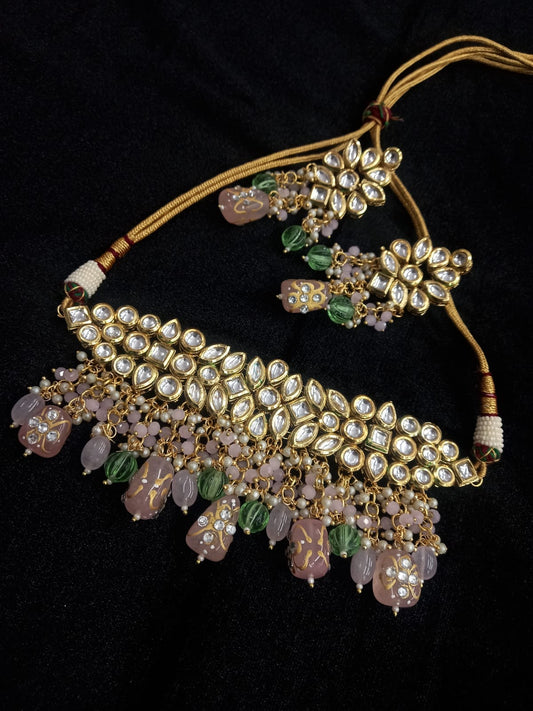 Gold Plated Kundan Choker Set