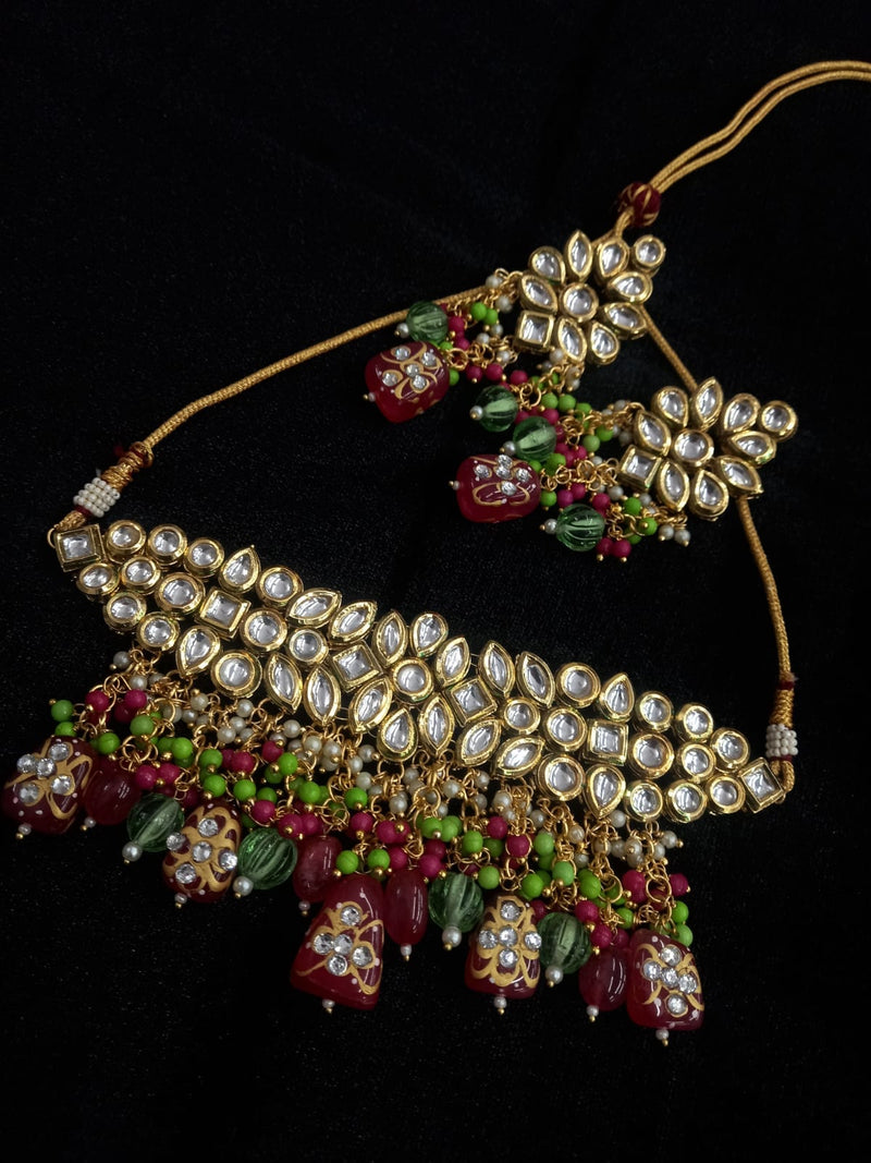 Gold Plated Kundan Choker Set
