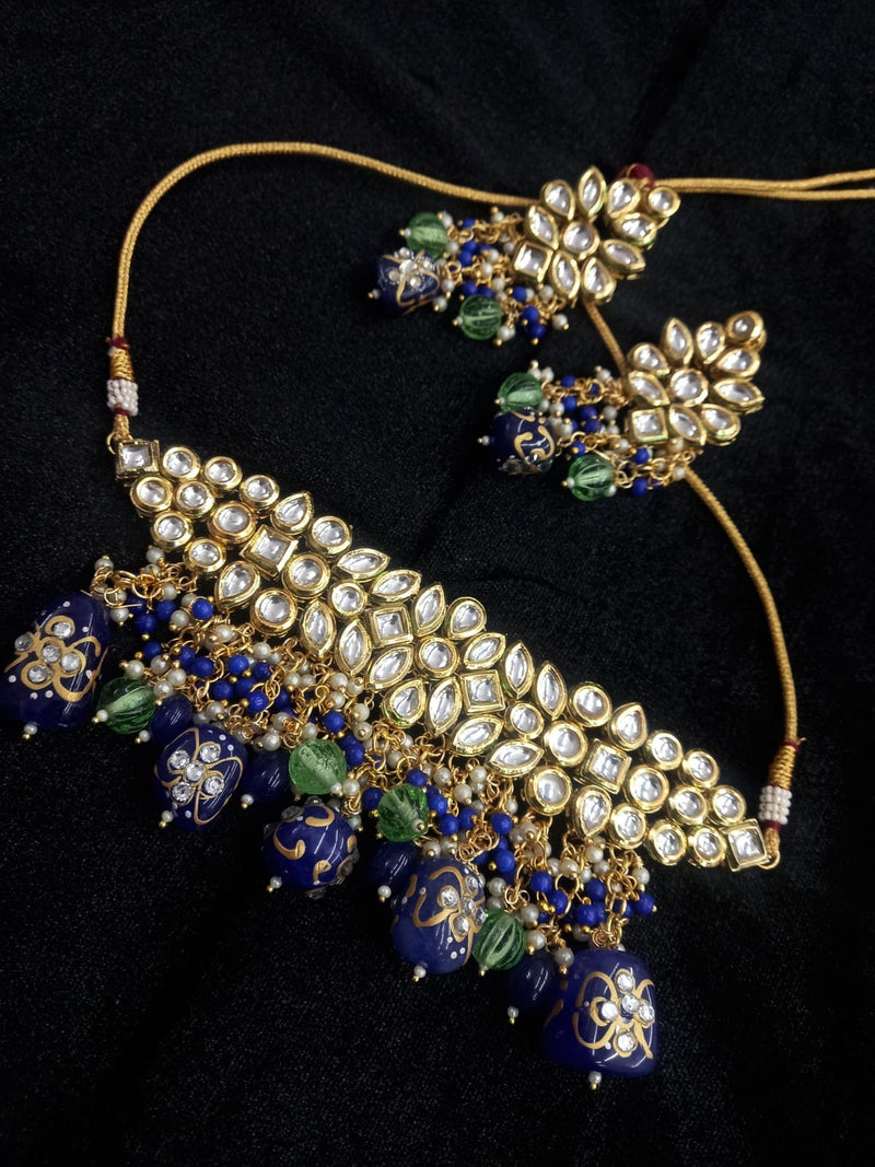 Gold Plated Kundan Choker Set