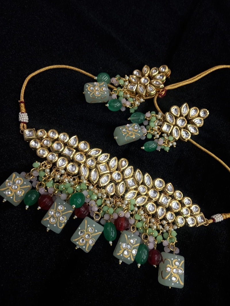 Gold Plated Kundan Choker Set