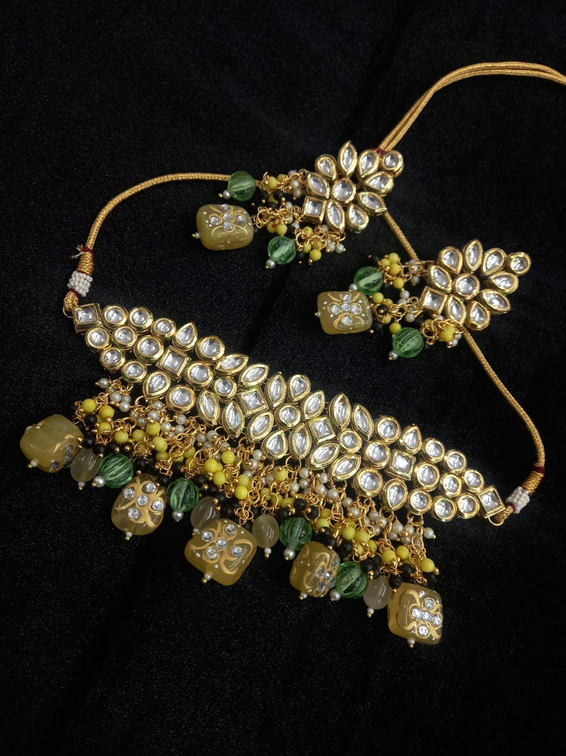Gold Plated Kundan Choker Set