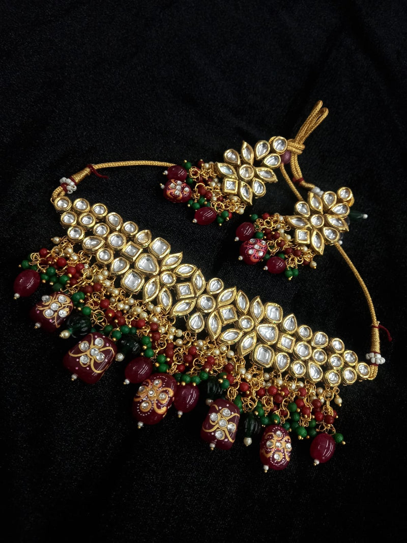 Gold Plated Kundan Choker Set