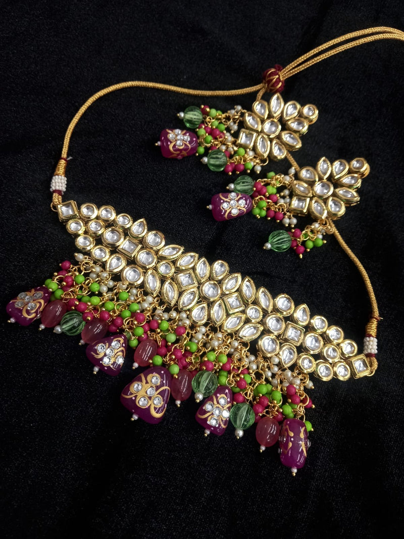 Gold Plated Kundan Choker Set