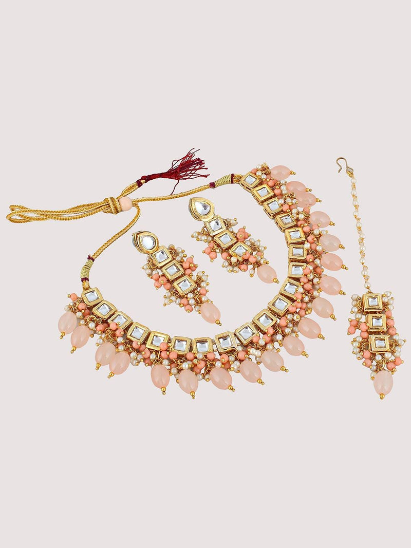 Gold Plated Kundan Jewellery Set