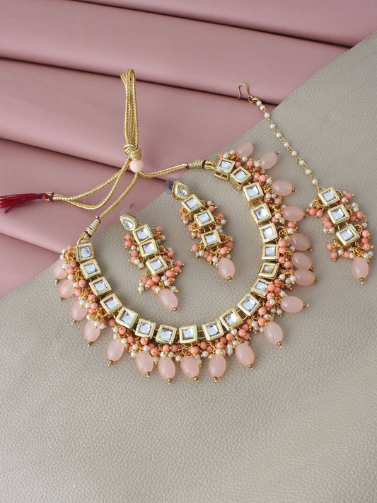 Gold Plated Kundan Jewellery Set